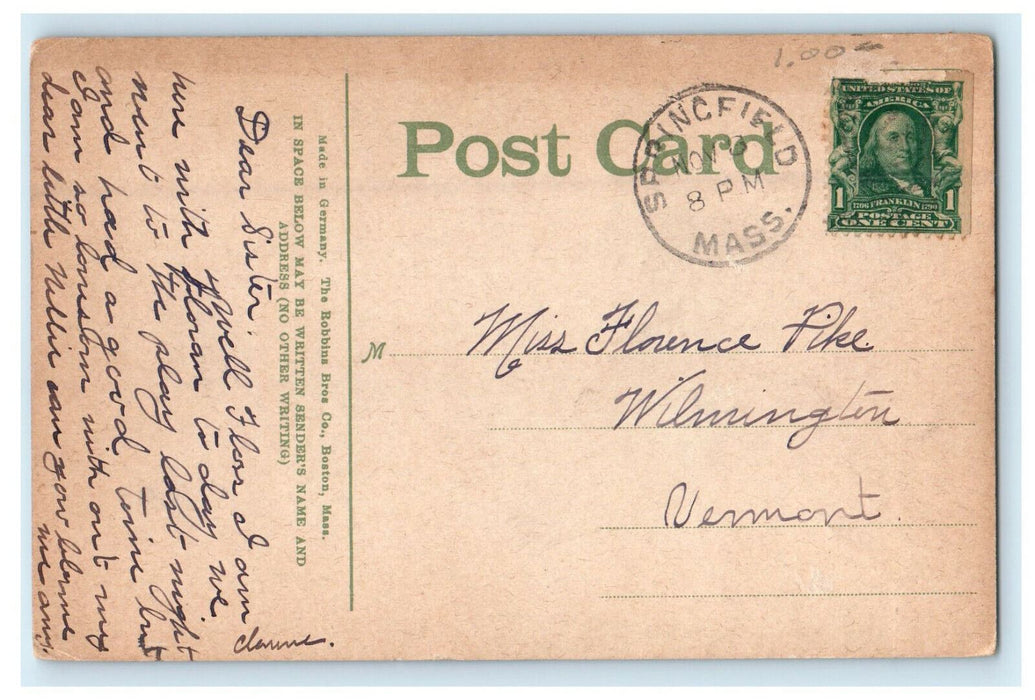 c1910s Church of the Unity, Springfield Massachusetts MA Postcard