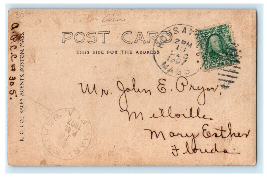 1907 Congregational Church Great Barrington Massachusetts MA RPPC Photo Postcard