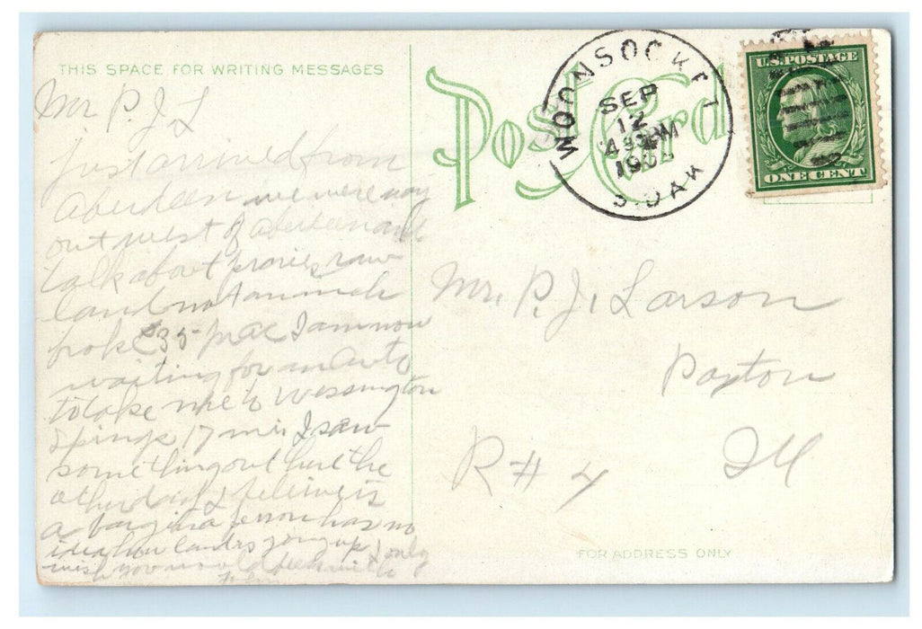 1908 Woonsocket RI Bromo Inermis Field Homewood Farm South Dakota SD Postcard