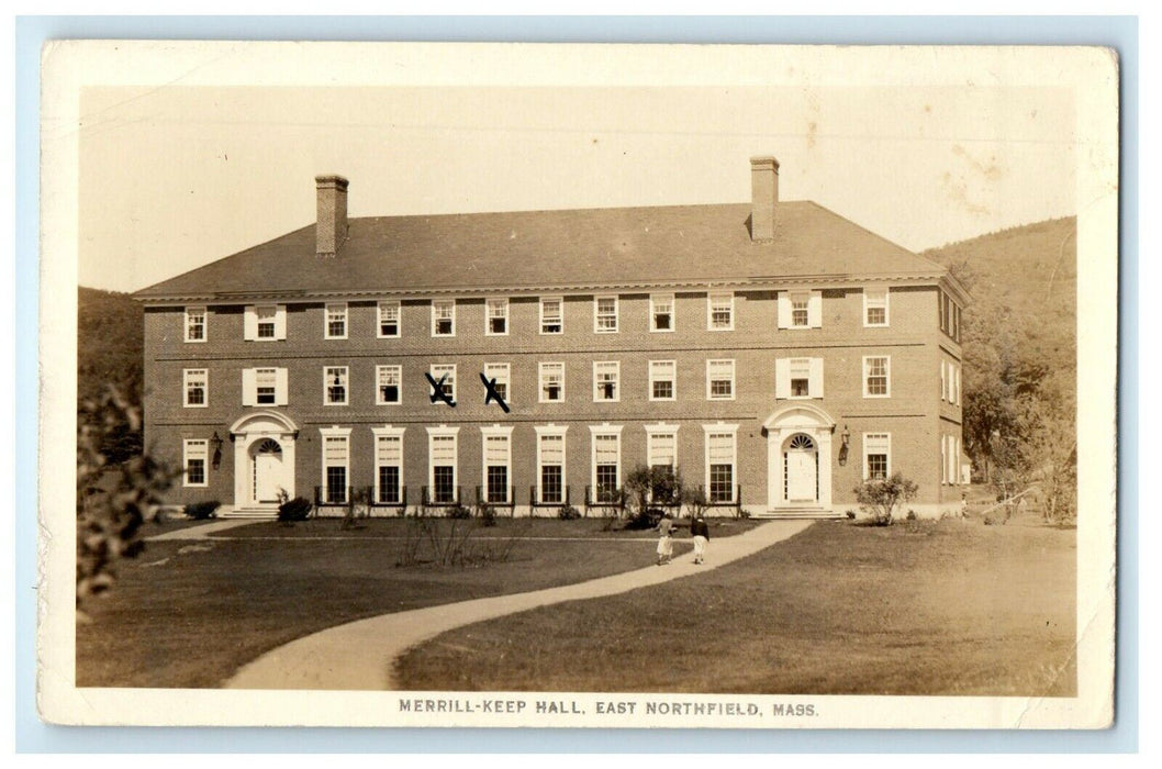 c1905 Merrill Keep Hall East Northfield Massachusetts MA RPPC Photo Postcard