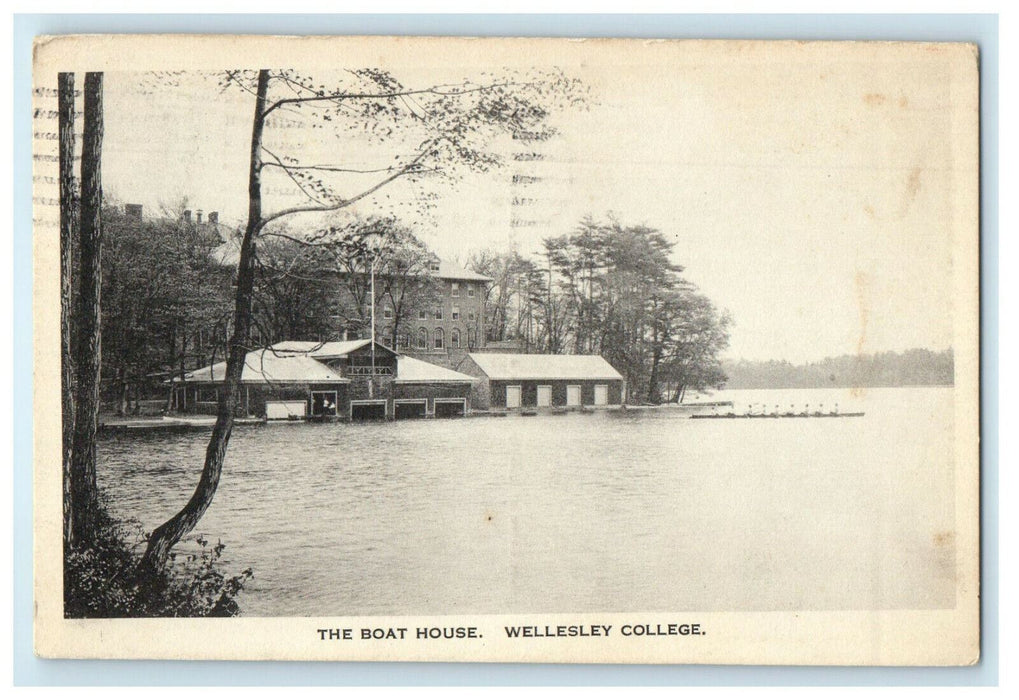 1927 The Boat House Wellesley College Wellesley MA Posted Postcard