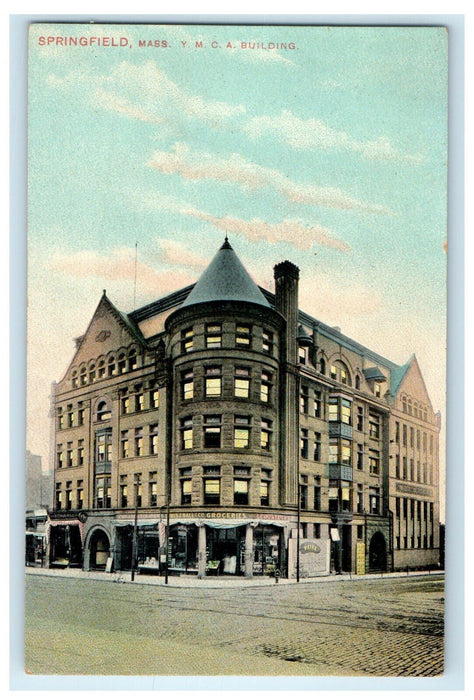c1910s YMCA Building, Springfield, Massachusetts MA Unposted Postcard