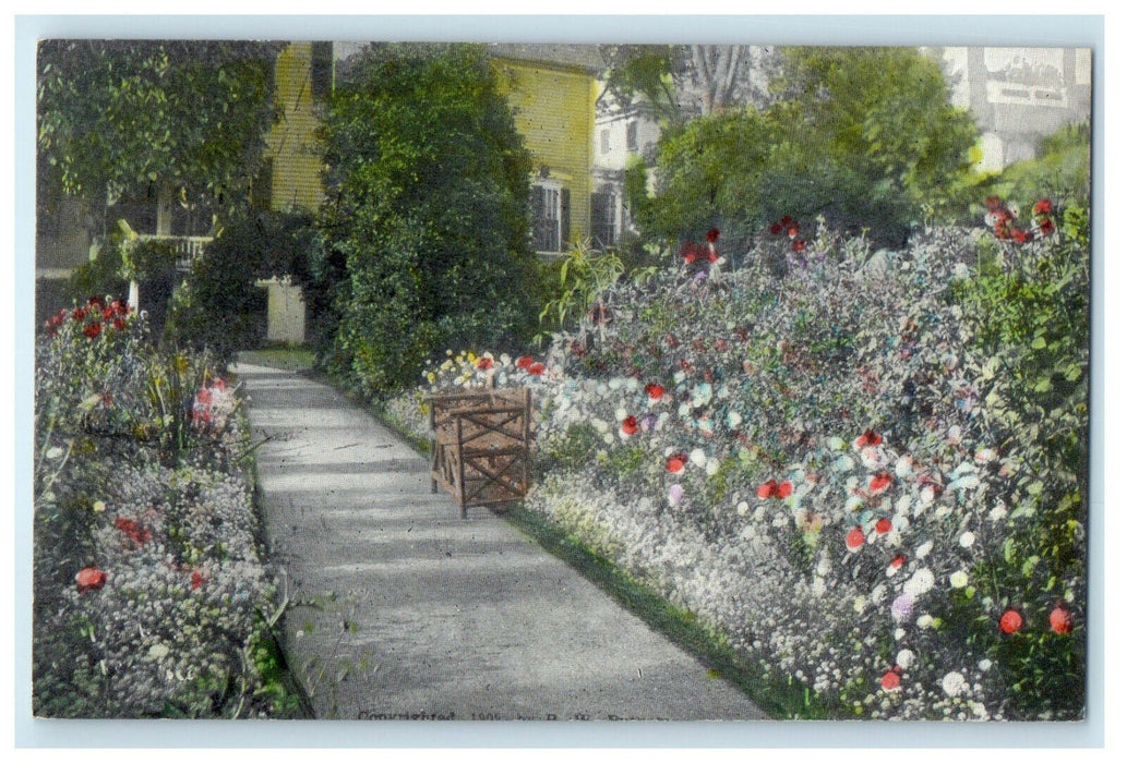 c1910s Garden of the Low Daniel Estate Salem Massachusetts MA Postcard