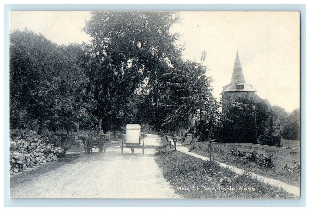 c1905 Main Street Barnstable Massachusetts MA Rotograph Undivided Back Postcard