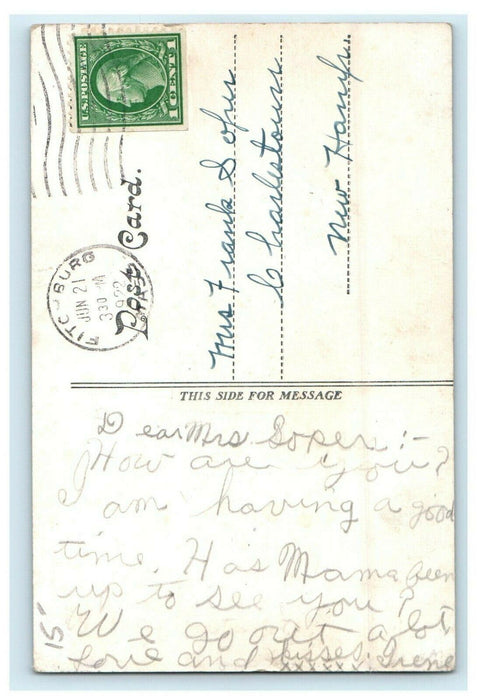 1922 Parkhill Mill Co Fitchburg Massachusetts MA Posted Postcard
