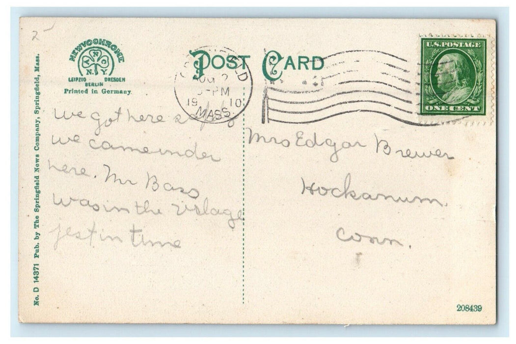 1910 The Willows Horse Carriage Greenfield Massachusetts MA Antique Postcard