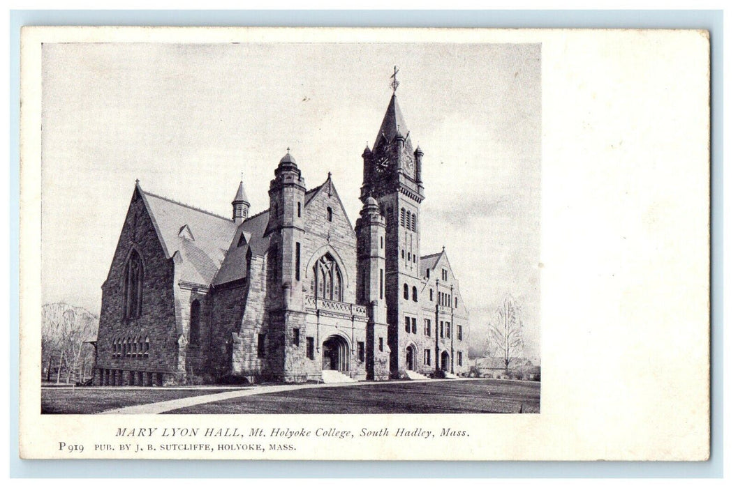 Mary Lyon Hall Mt. Holyoke College South Hadley Massachusetts MA Posted Postcard