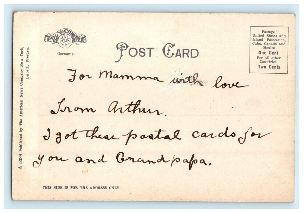 c1905 Birds Eye View Of Northampton Massachusetts MA Antique Postcard