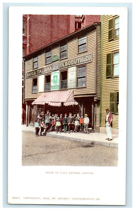c1910 Home Of Paul Reverse Boston Massachusetts MA Antique Unposted Postcard