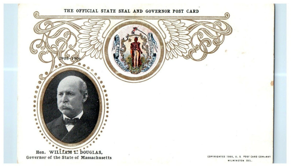 1905 Governor William L. Douglas Massachusetts MA Political Advertising Postcard