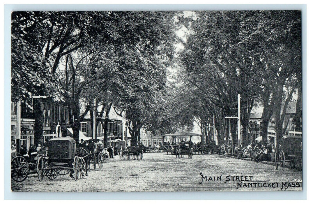 1909 A View of Main Street in Nantucket Massachusetts MA Postcard