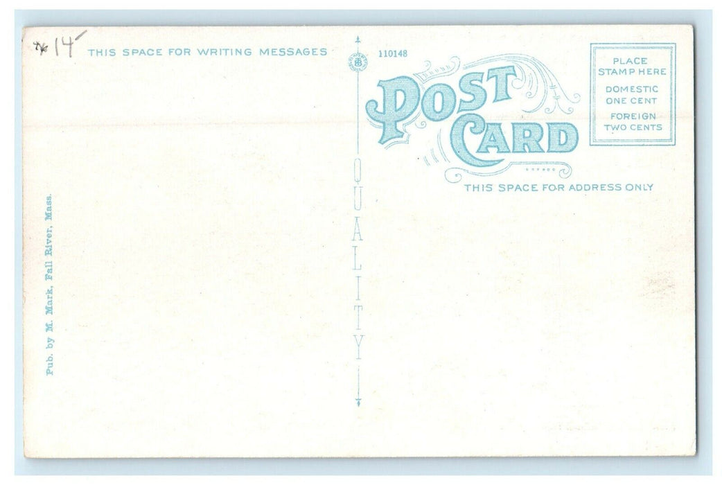 1910 The Beach Fort Phoenix Fairhaven Massachusetts MA Postcard