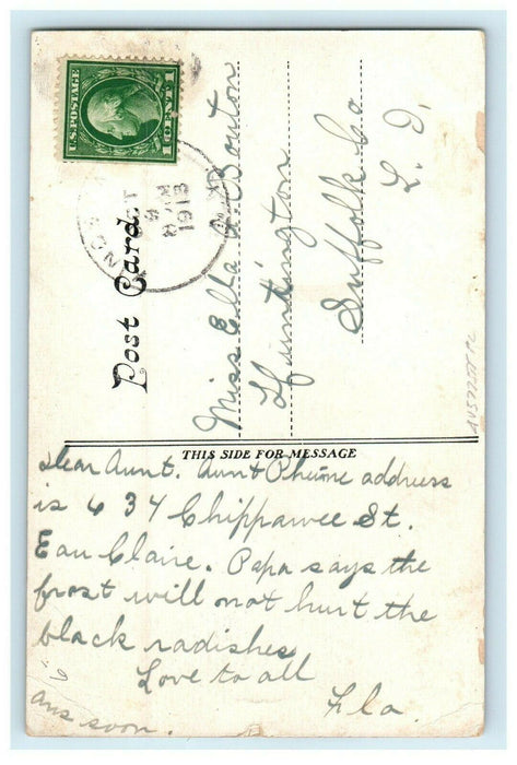 1913 "The Devens Hotel" Greenfield, Massachusetts MA Posted Postcard