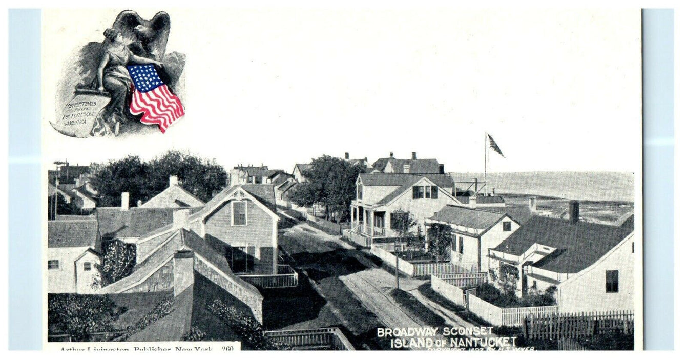 1901 Broadway Sconset Island of Nantucket Massachusetts MA RPPC Postcard