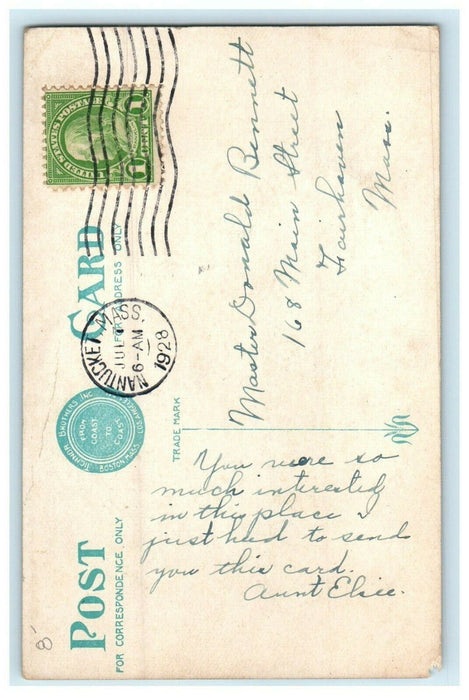 1928 Jail and House of Correction, Nantucket Massachusetts MA Postcard