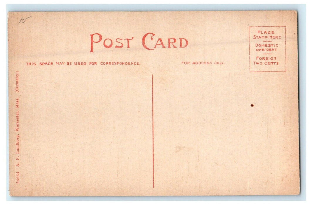 1907 Vernon Square, Worcester Massachusetts MA Antique Postcard