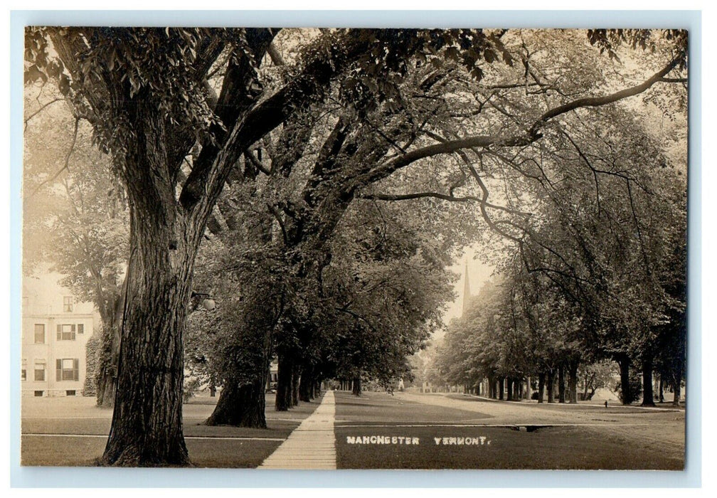 c1910's View Of Main Street Manchester Vermont VT RPPC Photo Antique Postcard