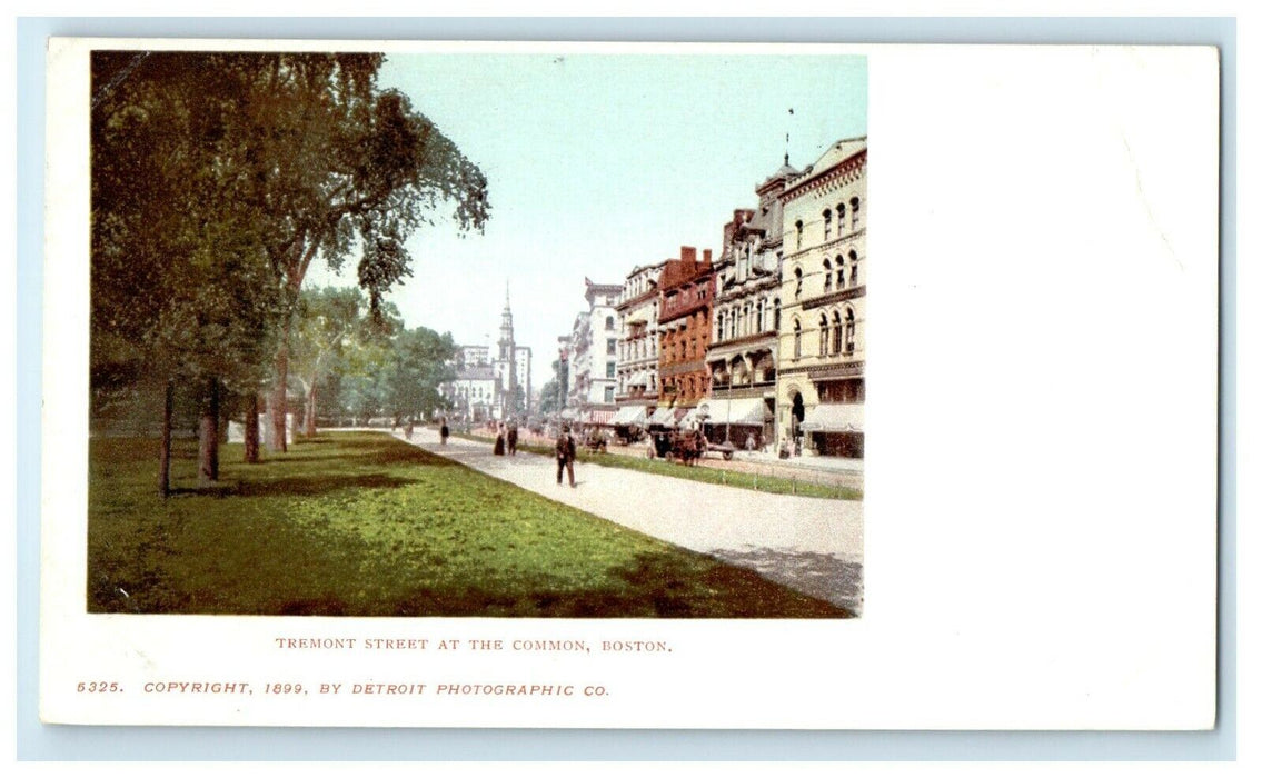 c1905 Tremont Street View At Common Boston Massachusetts MA Antique Postcard