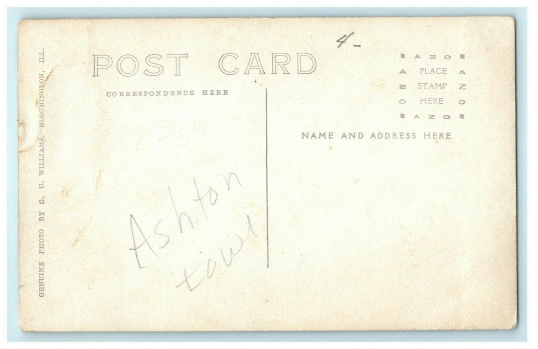 Residence of WE Paddock Ashton Illinois 1910 RPPC Photo Vintage Antique Postcard