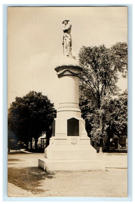 c1910's Ethan Allen Monument Manchester Vermont VT RPPC Photo Antique Postcard