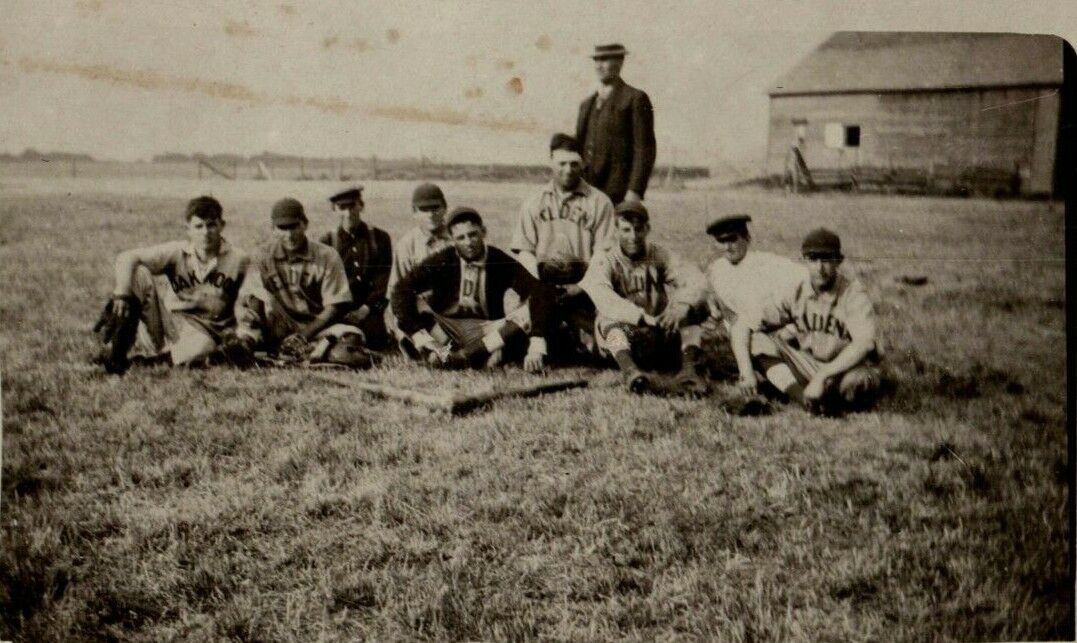 Eldena Illinois Baseball Team 1912 RPPC Photo Vintage Antique Postcard