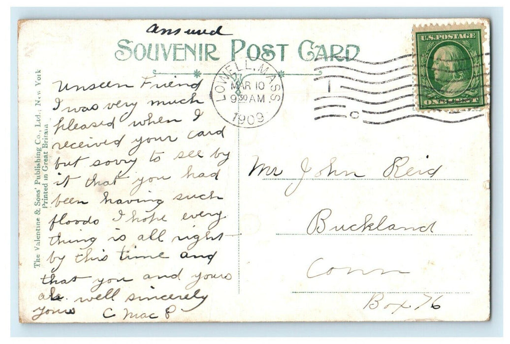 1909 Old Garrison House, Genoa Club, Tyngsboro, Massachusetts MA Postcard