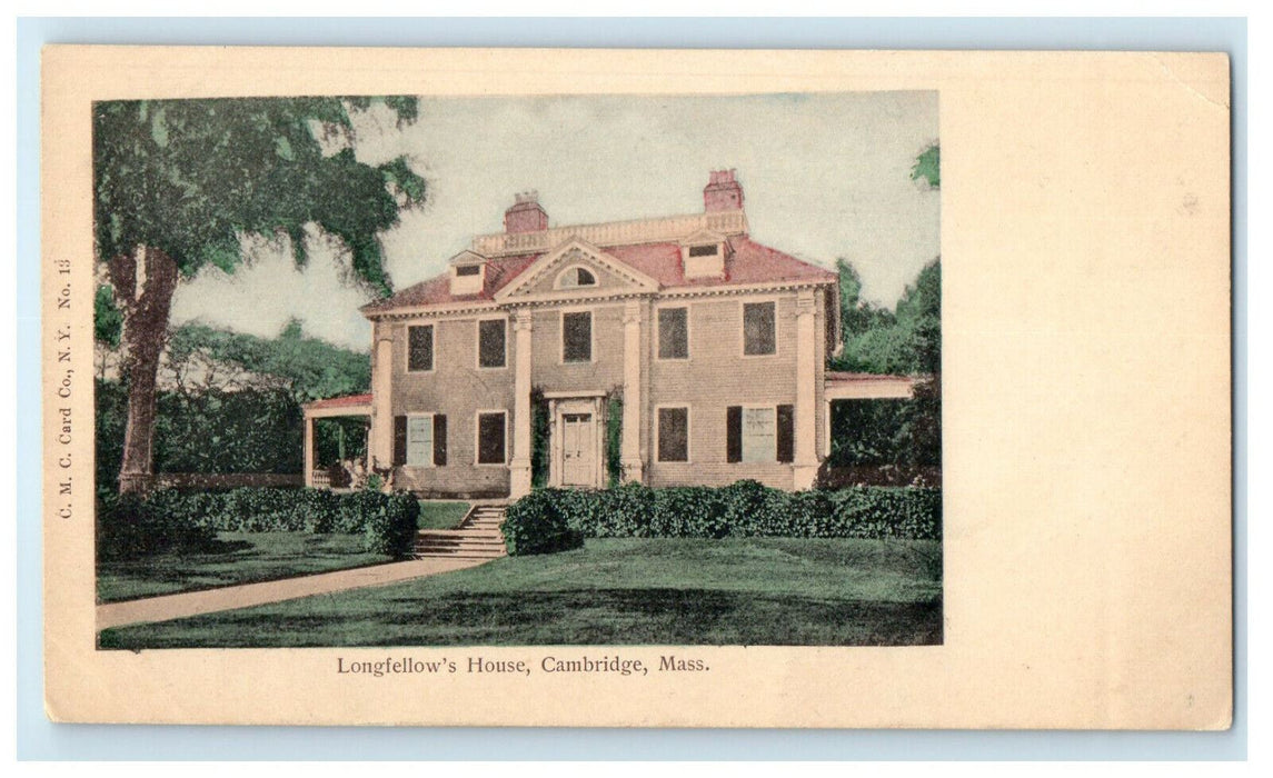c1905s Long Fellows Home Cambridge Massachusetts MA PMC Postcard