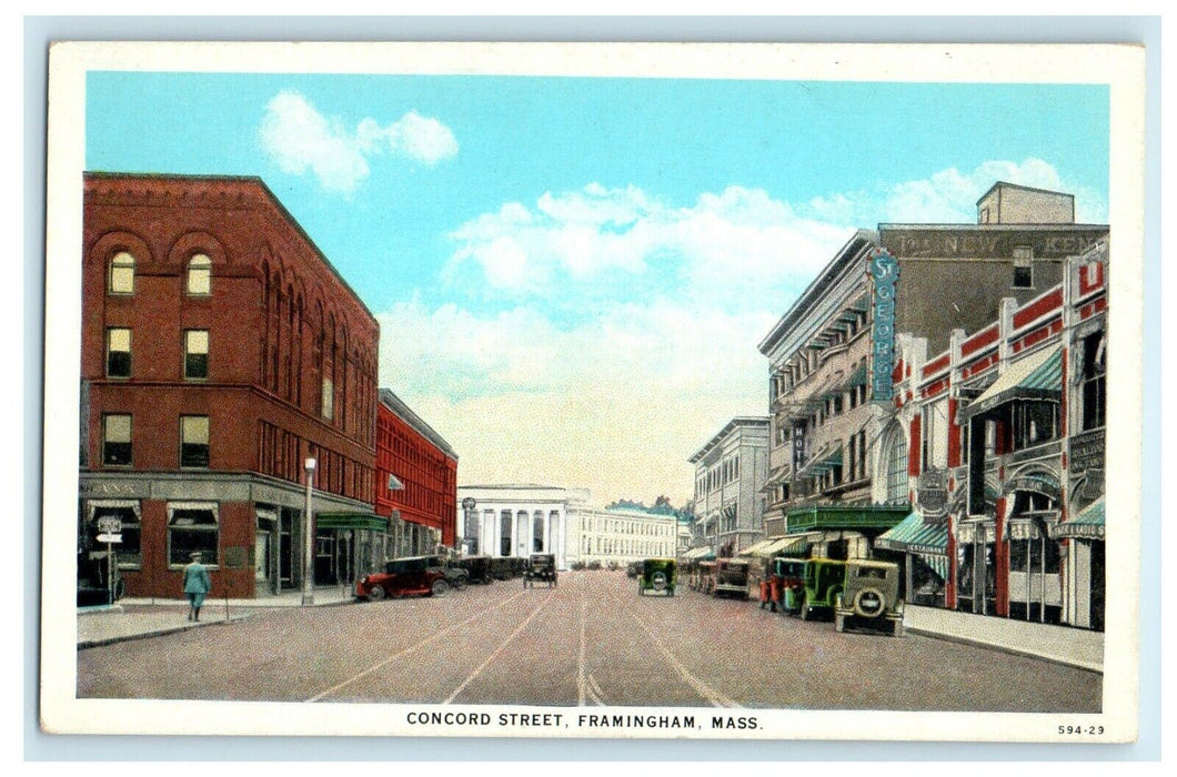 1912 Concord Street, Framingham Massachusetts MA Antique Postcard
