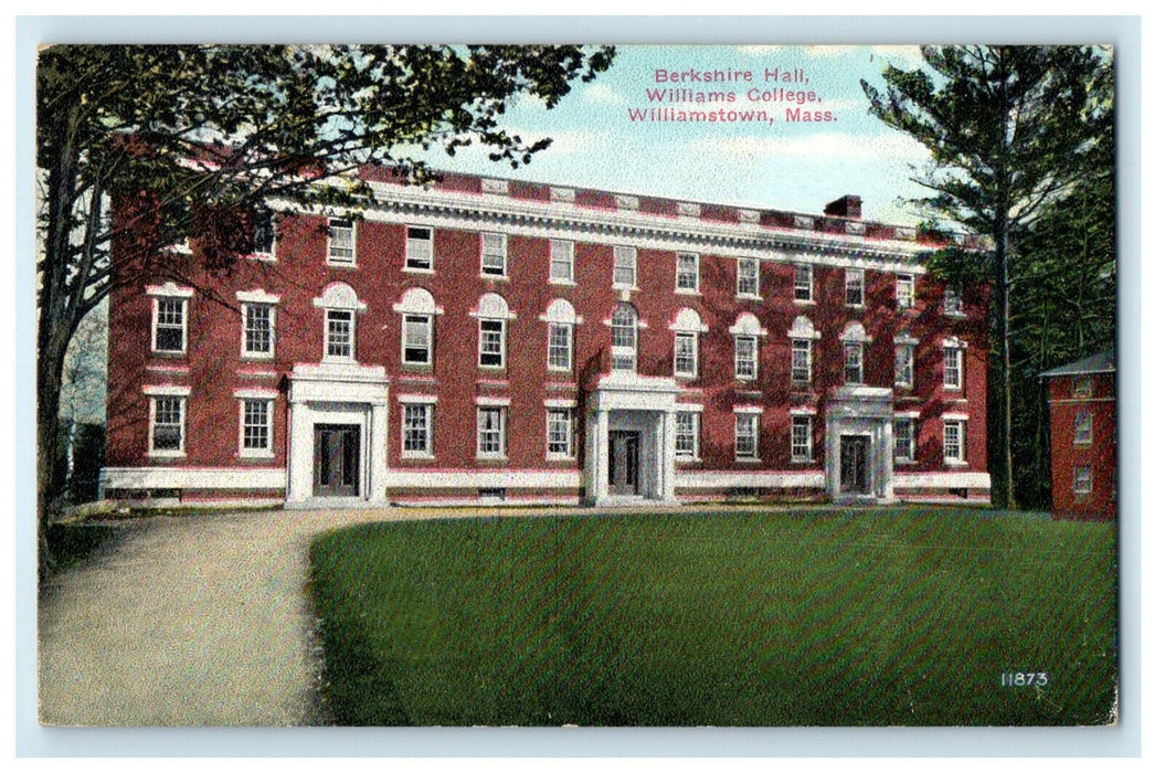 c1910s Berkshire Hall View, Williams College, Massachusetts MA Antique Postcard