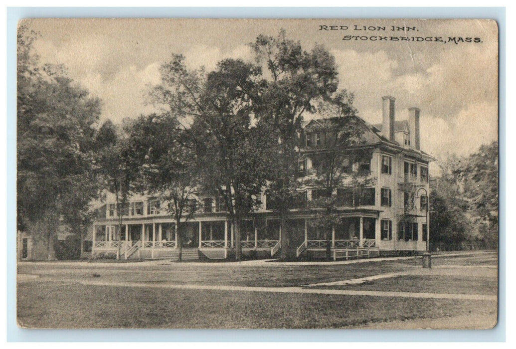 1910 Red Lion Inn, Stockbridge, Massachusetts MA Antique Postcard