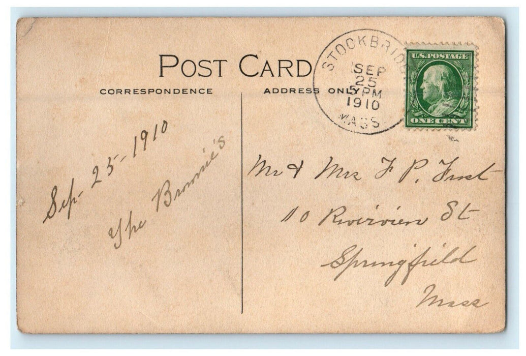 1910 Red Lion Inn, Stockbridge, Massachusetts MA Antique Postcard