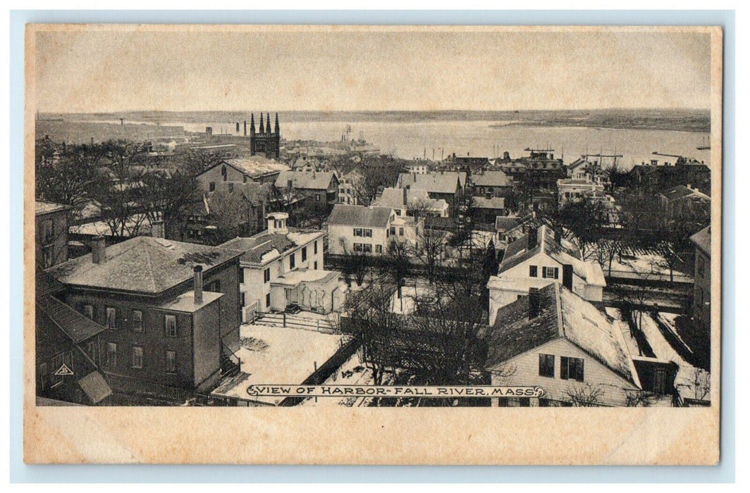 1905 View of Harbor, Fall River Massachusetts MA Antique Postcard