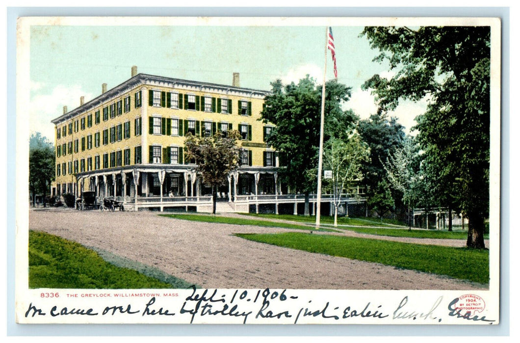 c1906 View of The Greylock, Williamstown Massachusetts MA Posted Postcard
