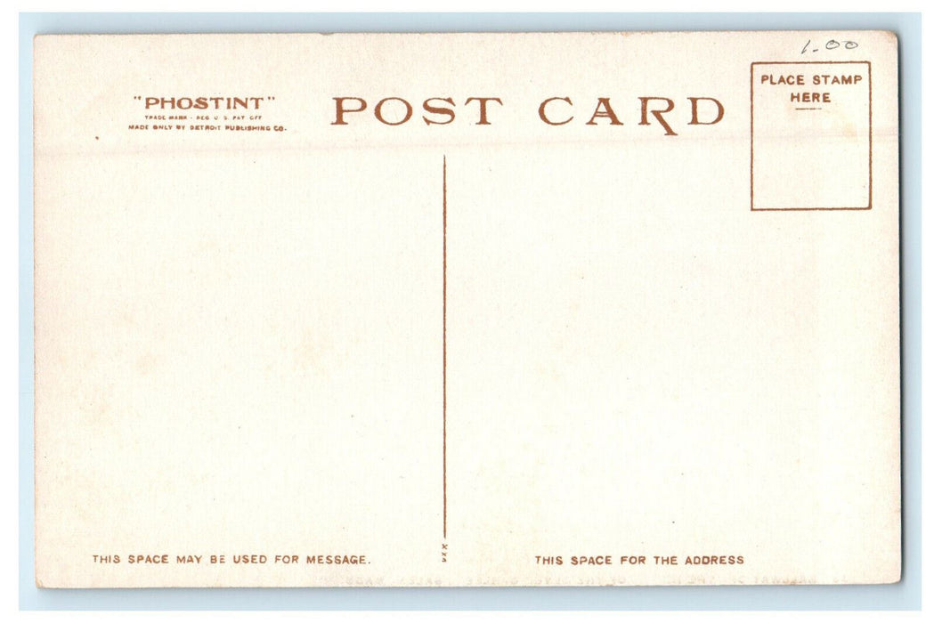 c1910s Hallway of House of Seven Gables Massachusetts MA Phostint Postcard