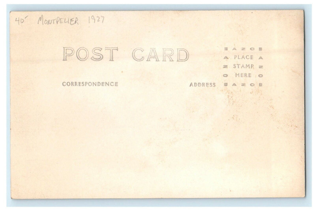 1927 The Flood At Montpelier Vermont VT RPPC Photo Vintage Postcard