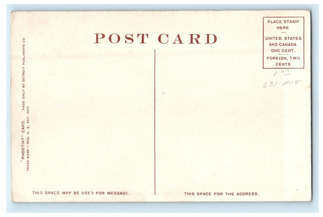 c1910s Library, Wellesley College, Wellesley Massachusetts MA Phostint Postcard