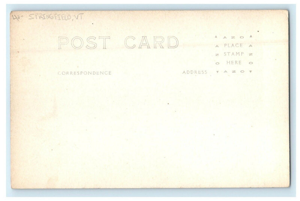c1910's School Buildings Springfield Vermont VT RPPC Photo Antique Postcard