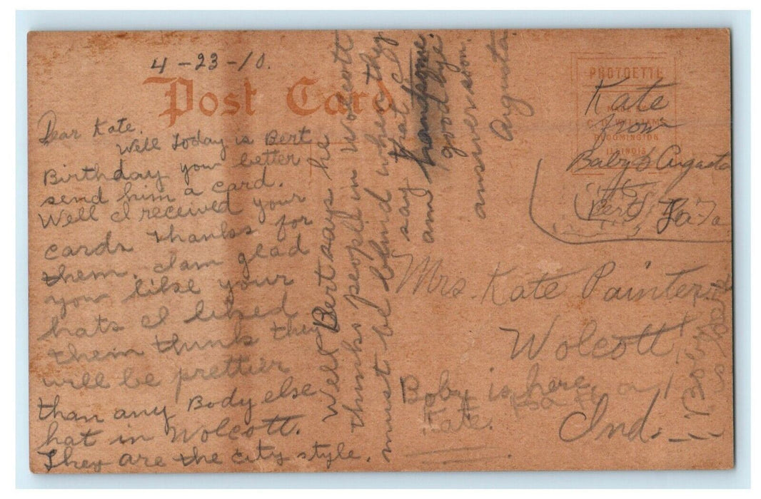 1910 Hohman St. South From State St. Hammond Indiana IN Posted Antique Postcard