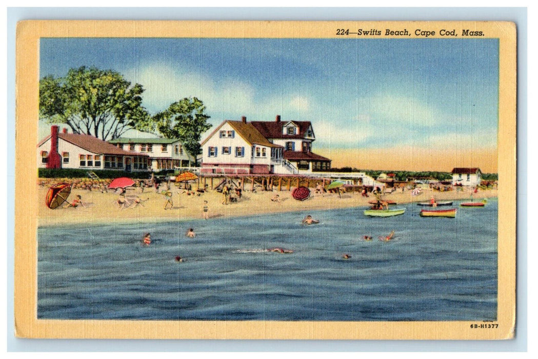 c1940s Swifts Beach, Cape Cod, Massachusetts MA Unposted Vintage Postcard
