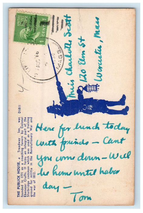 1930 The Publick House, Treadway Inn Sturbridge MA Vintage Postcard