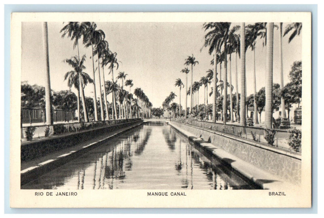 c1940s Mangue Canal Rio De Janeiro Brazil Unposted Vintage Postcard