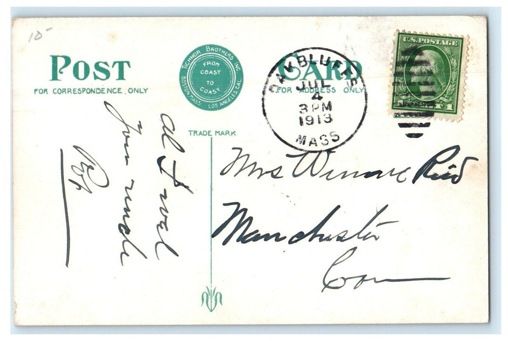 1913 View from Highlands, Oak Bluffs, Massachusetts MA Antique Postcard