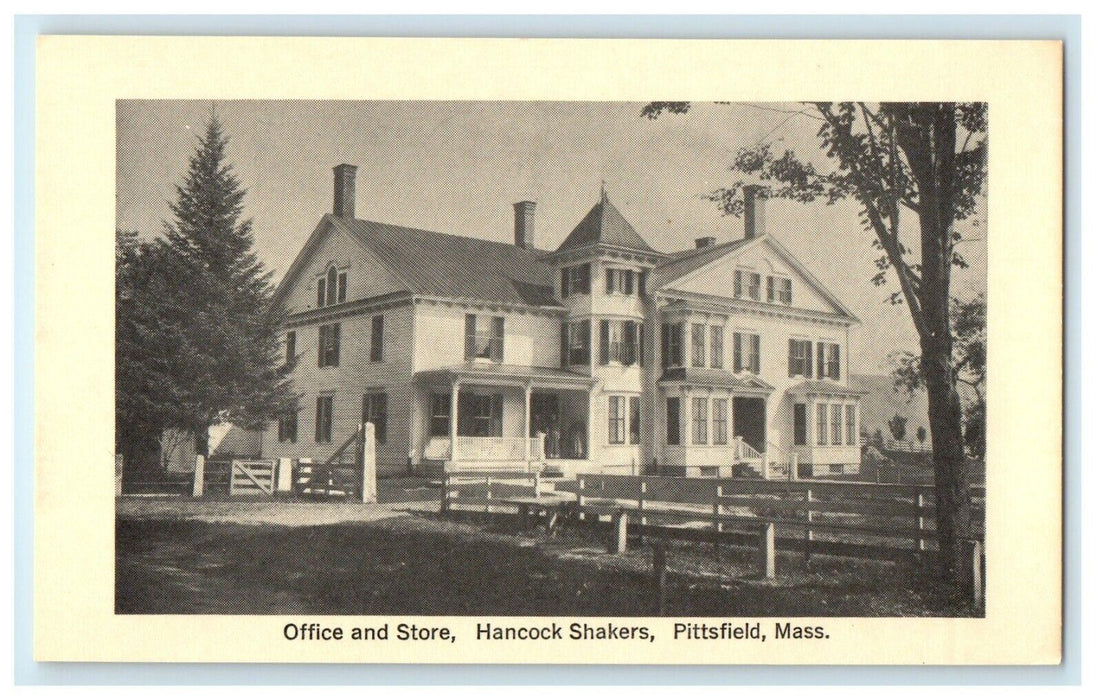 1912 Office and Store, Hancock Shakers, Pittsfield Massachusetts MA Postcard
