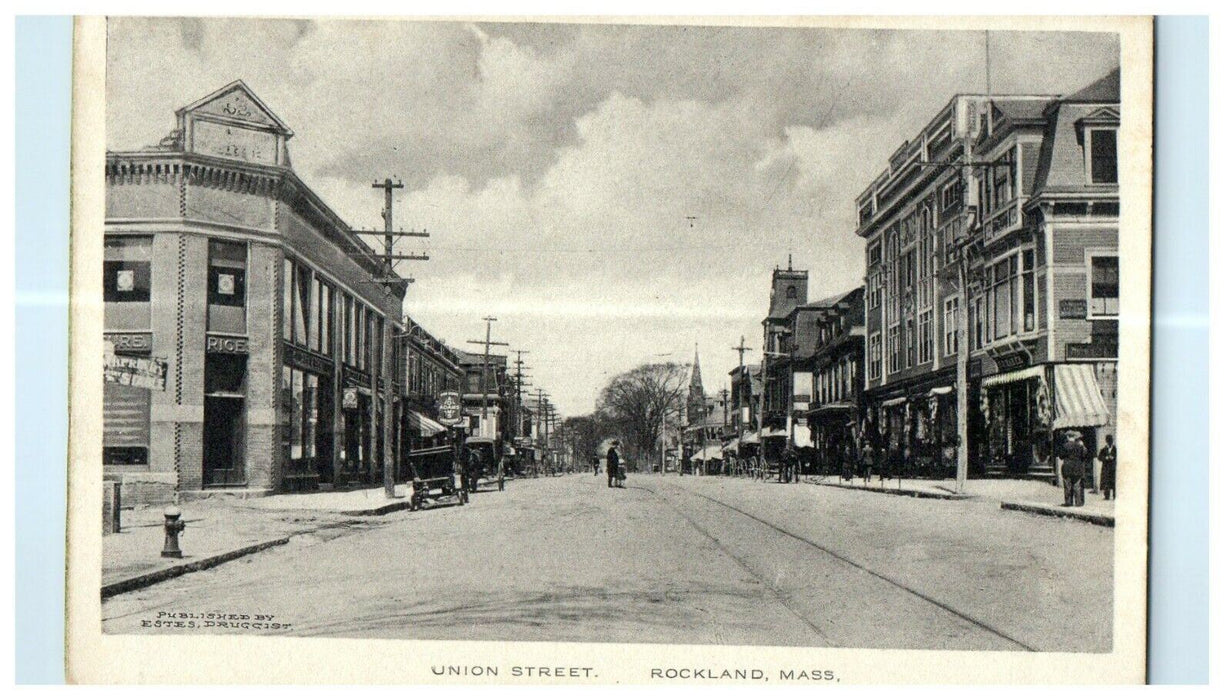 1913 Union Street, Rockland Massachusetts MA Antique Posted Postcard