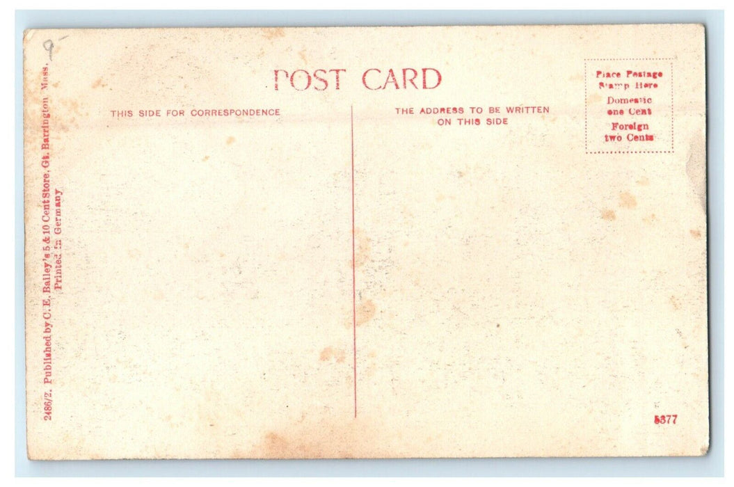 1912 Hotel Miller, Great Barrington, Massachusetts MA Antique Postcard