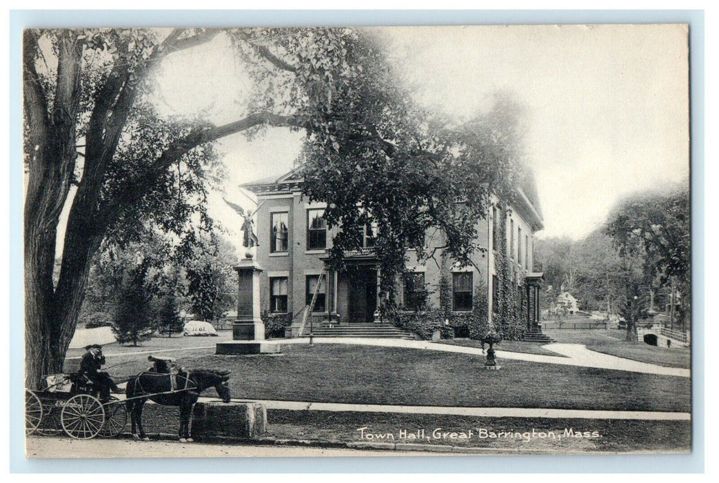 1904 Town Hall in Great Barrington, Massachusetts MA Postcard