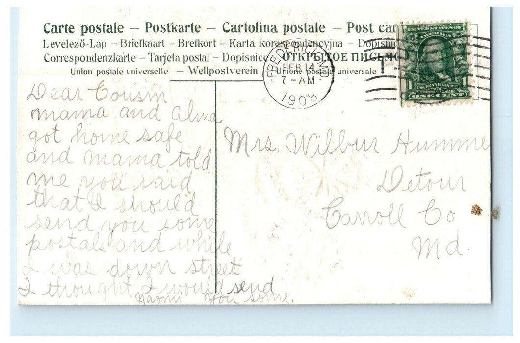 1908 Valentine Loving Greetings Pansy Flower Car Dove Embossed Postcard