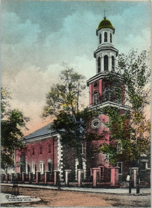 c1910s Hand Colored Christ Church, Alexandria Virginia VA Unposted Postcard