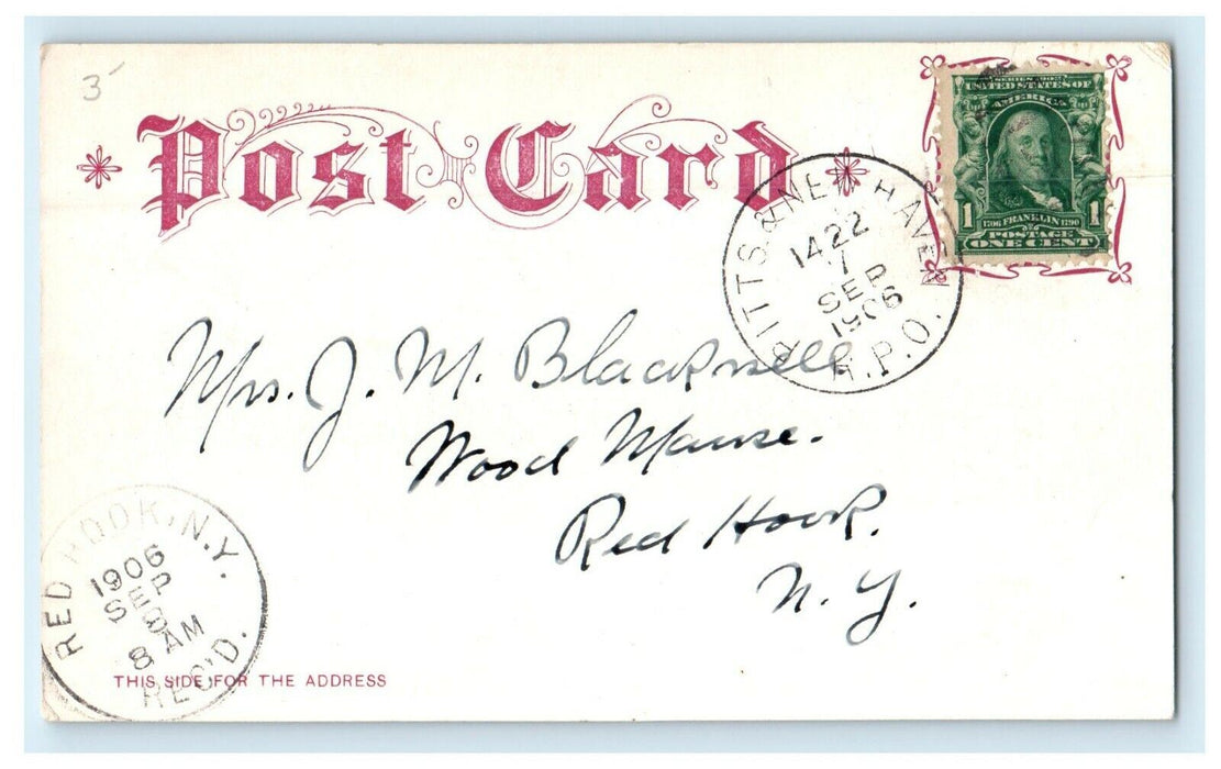 1906 The Dome Greetings form Picturesque America, Massachusetts MA RPO Postcard