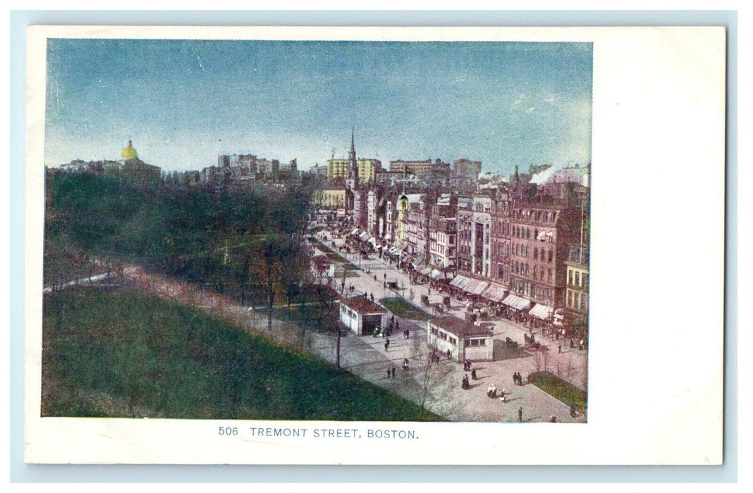 c1910 View Of Tremont Street Boston Massachusetts MA Antique Unposted Postcard